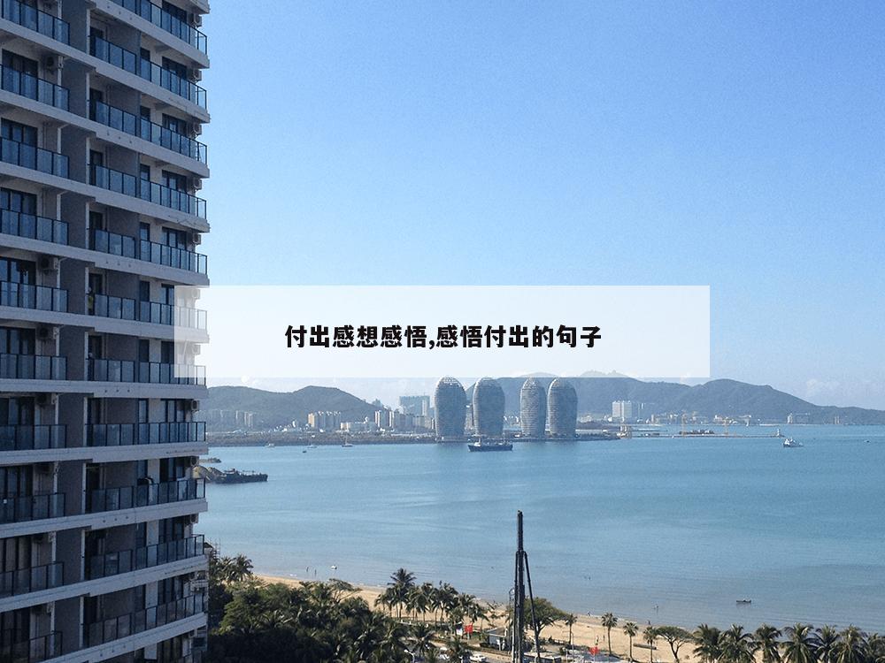 付出感想感悟,感悟付出的句子