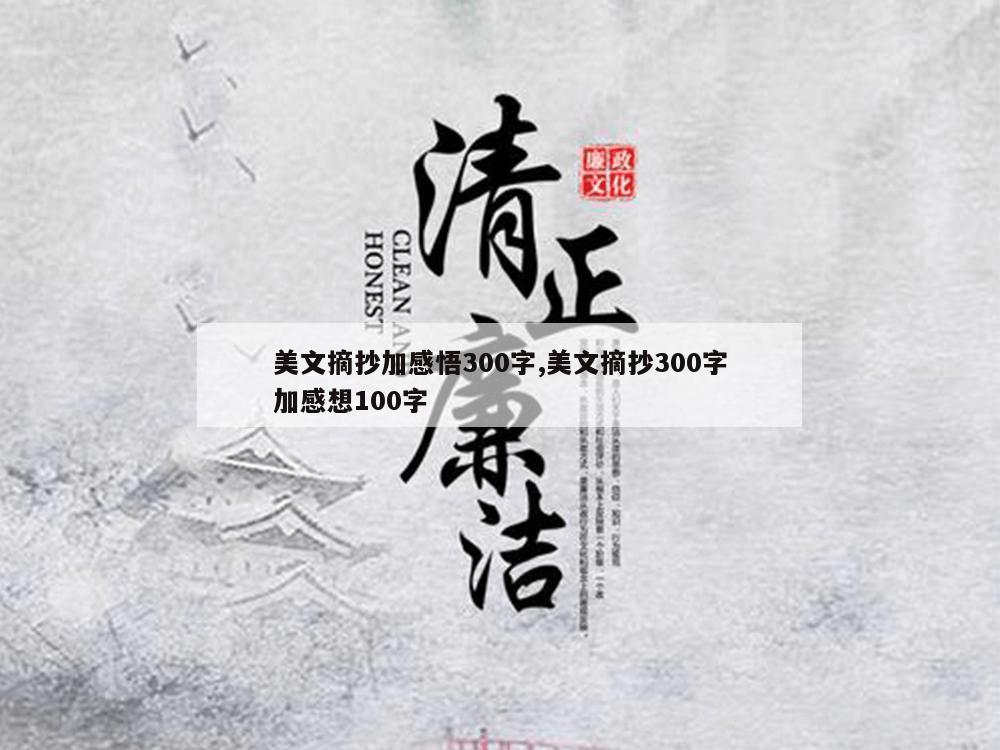 美文摘抄加感悟300字,美文摘抄300字加感想100字