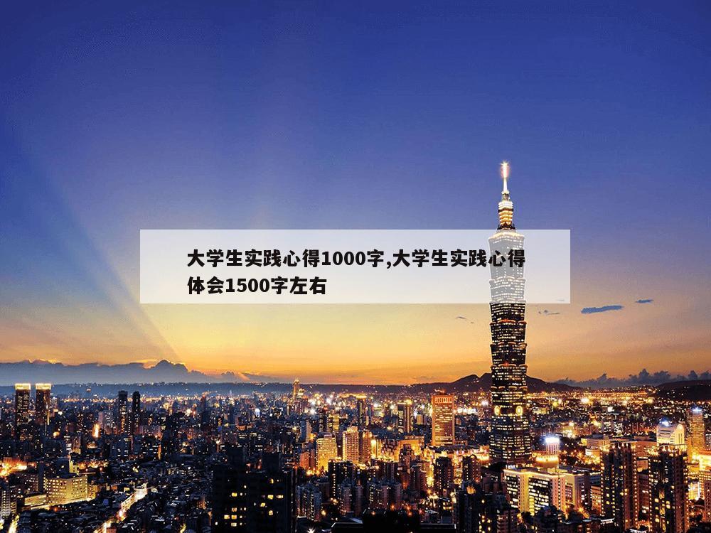 大学生实践心得1000字,大学生实践心得体会1500字左右